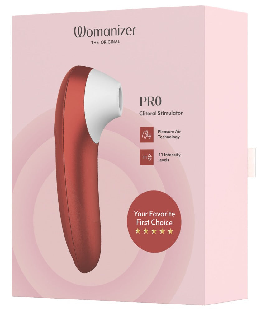 Womanizer Pro Klitorisstimulator mit 11 Intensitäten – Rot