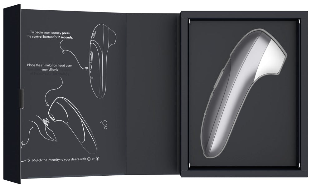 Womanizer Pro Klitorisstimulator mit 11 Intensitäten – Silber