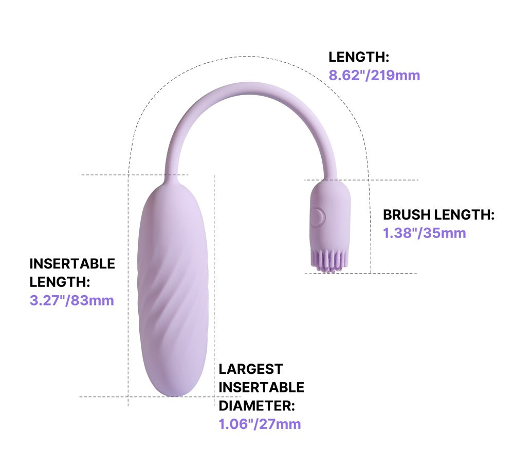 SVAKOM Plume – Vibro-Ei mit flexiblem Bürstchen und App