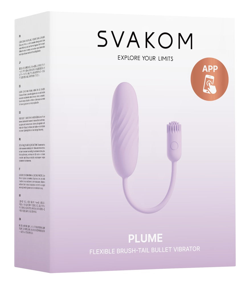 SVAKOM Plume – Vibro-Ei mit flexiblem Bürstchen und App
