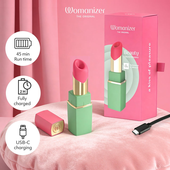 Womanizer Beauty Klitorisstimulator im Lippenstift-Design – Grün