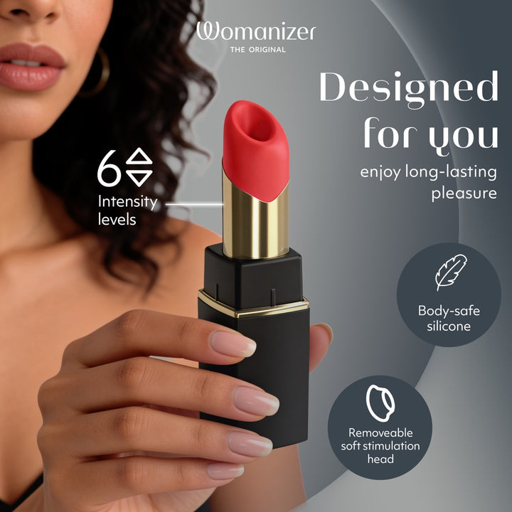 Womanizer Beauty Klitorisstimulator im Lippenstift-Design – Schwarz
