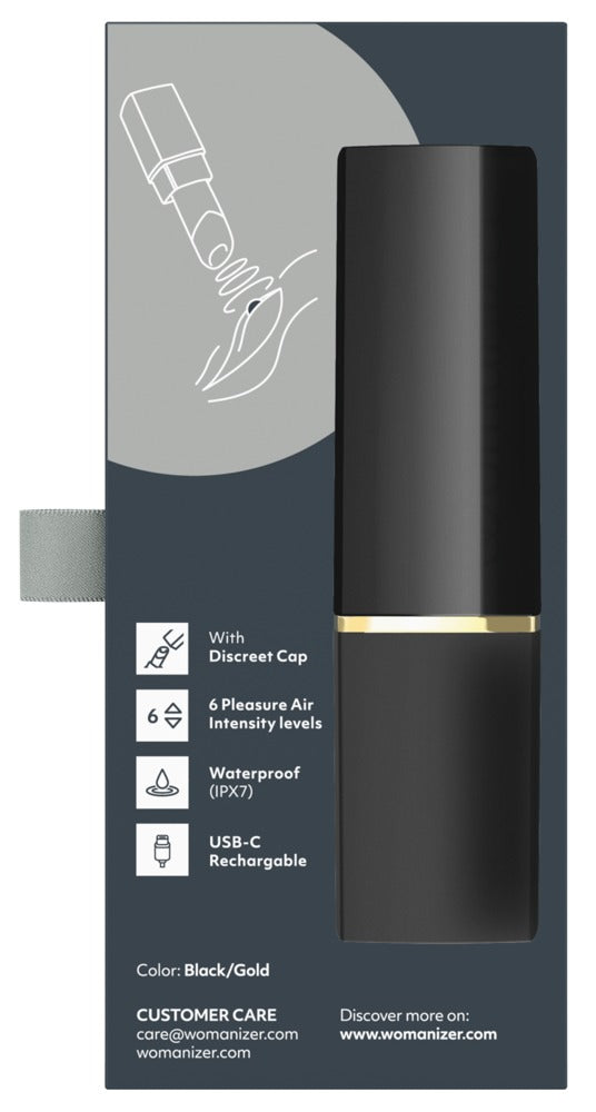 Womanizer Beauty Klitorisstimulator im Lippenstift-Design – Schwarz
