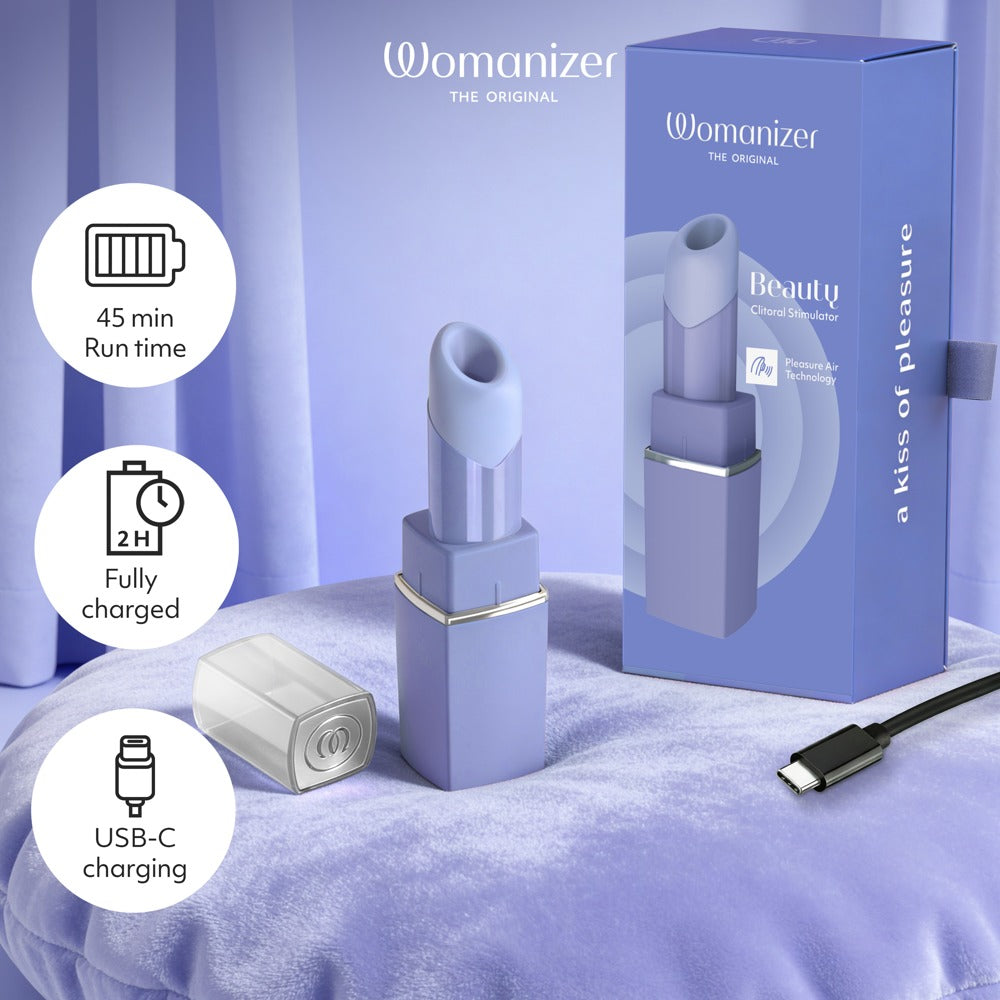 Womanizer Beauty Klitorisstimulator im Lippenstift-Design – Lila