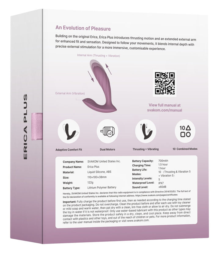SVAKOM Erica Plus – Panty-Vibrator mit Stoßfunktion und App