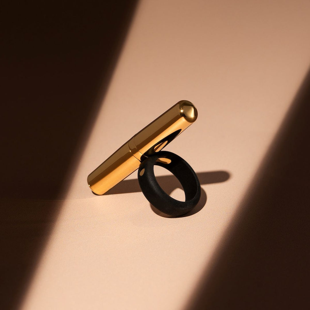 Crave Tease Ring Fingervibrator – 24kt vergoldet, USB-C