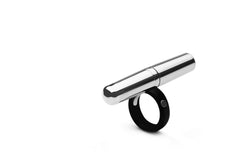 Crave Tease Ring Fingervibrator – Silber, USB-C, 5 Modi