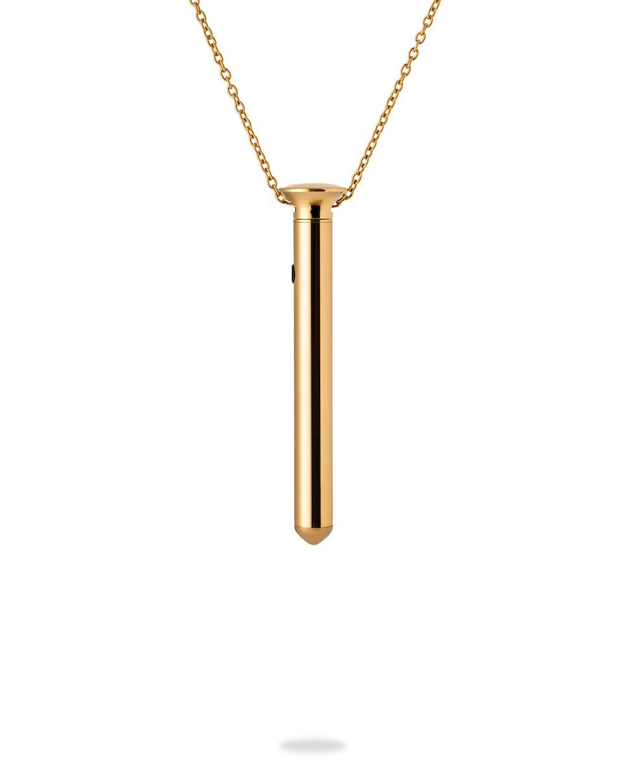 Crave Vesper Mini Vibrator-Halskette – 24K Gold, USB-C