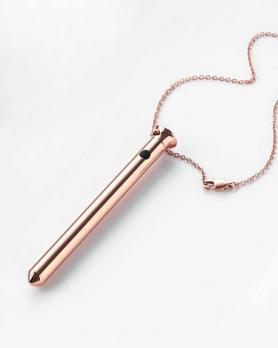 Crave Vesper 2 Vibrator-Halskette – Roségold, USB-aufladbar