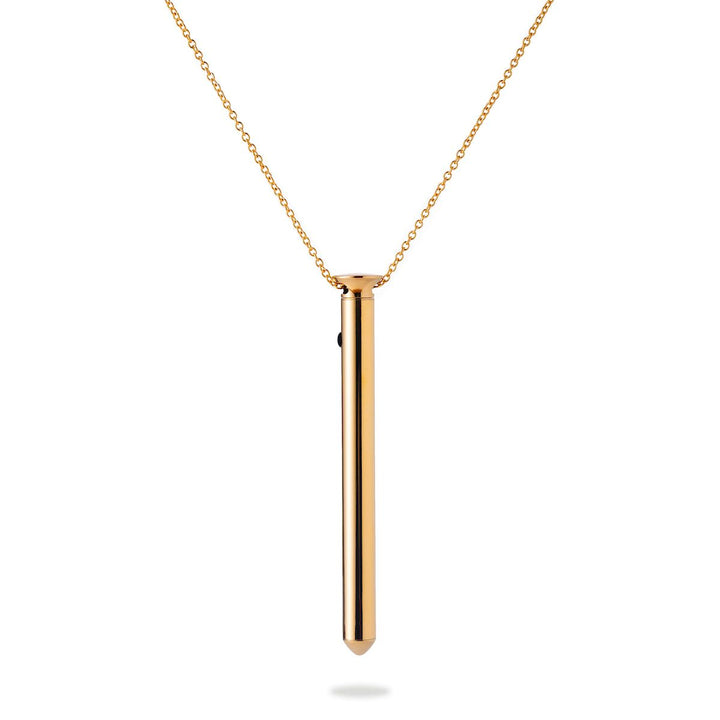 Crave Vesper 2 Vibrator-Halskette – 24K Gold, USB-aufladbar