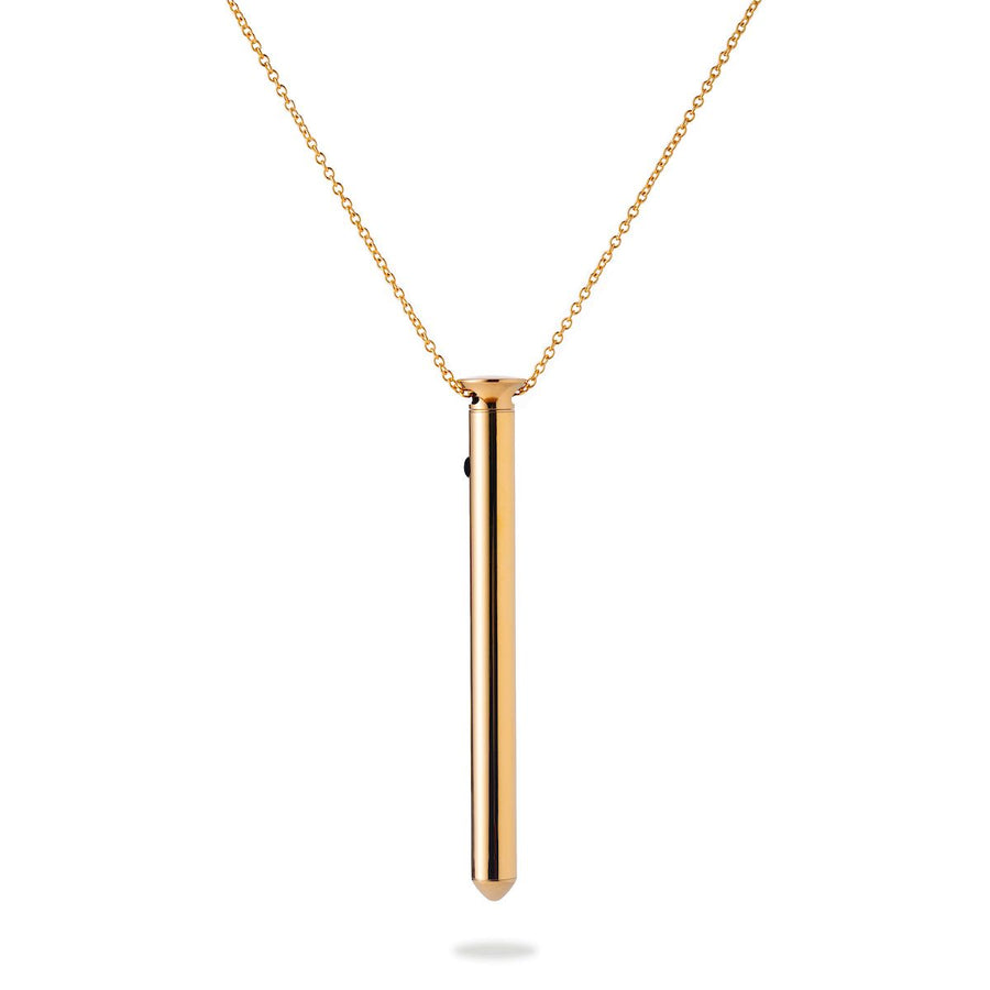 Crave Vesper 2 Vibrator-Halskette – 24K Gold, USB-aufladbar