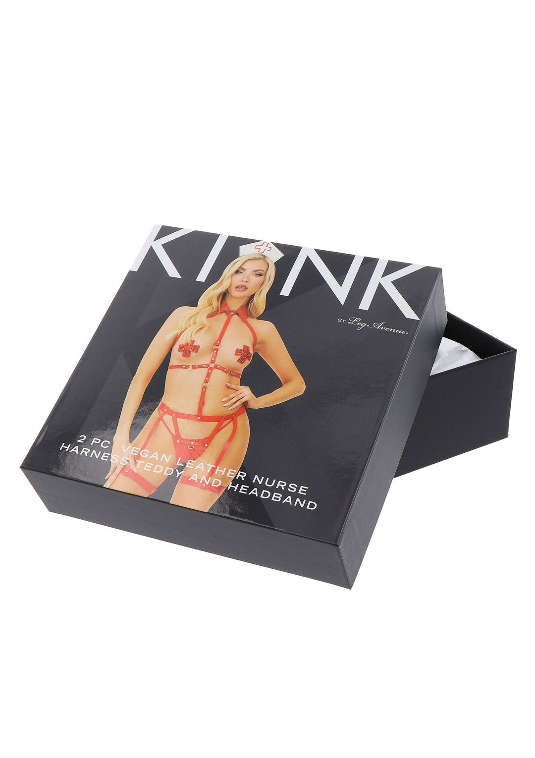 Kink Vegan Leather Harness, Collar and Headband 4