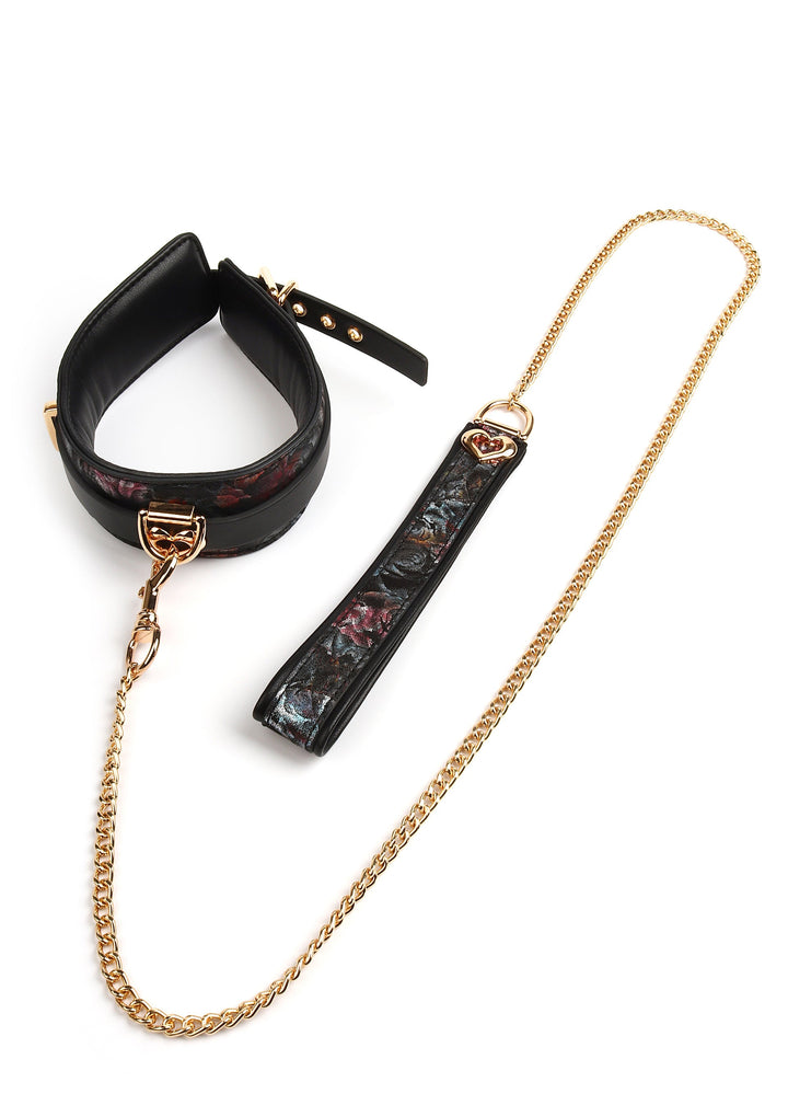 Geisha Floral Jacquard Collar & Leash 3
