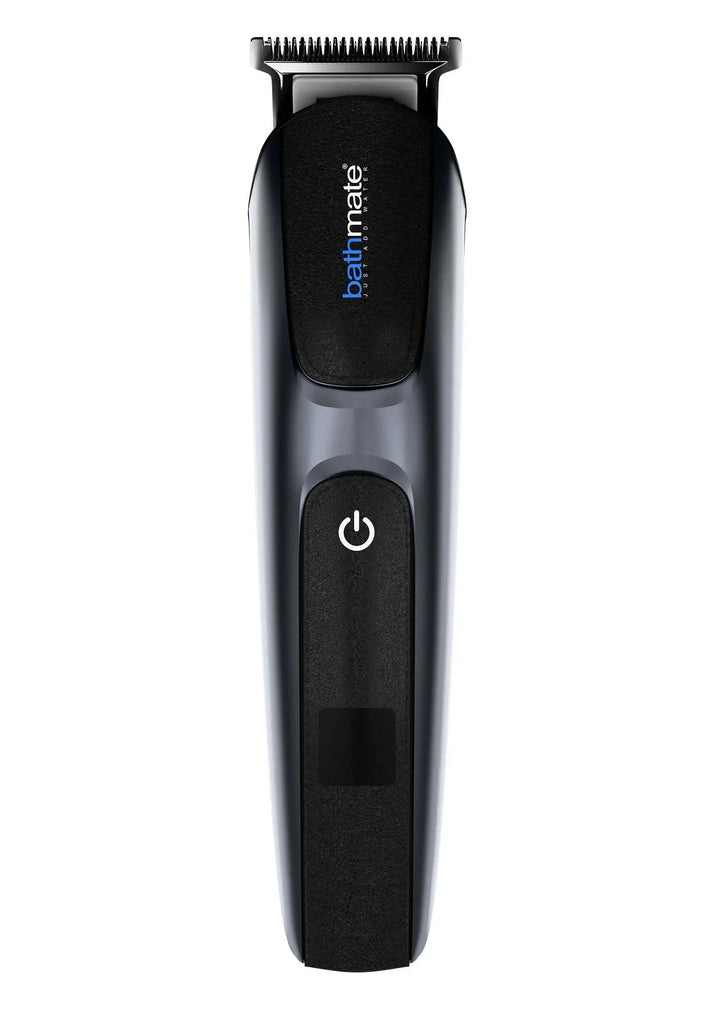 Bathmate Trim 2.0 Präzisions-Trimmer in mattem Schwarz mit T-Klinge und Power-Taste, wasserresistentes Design