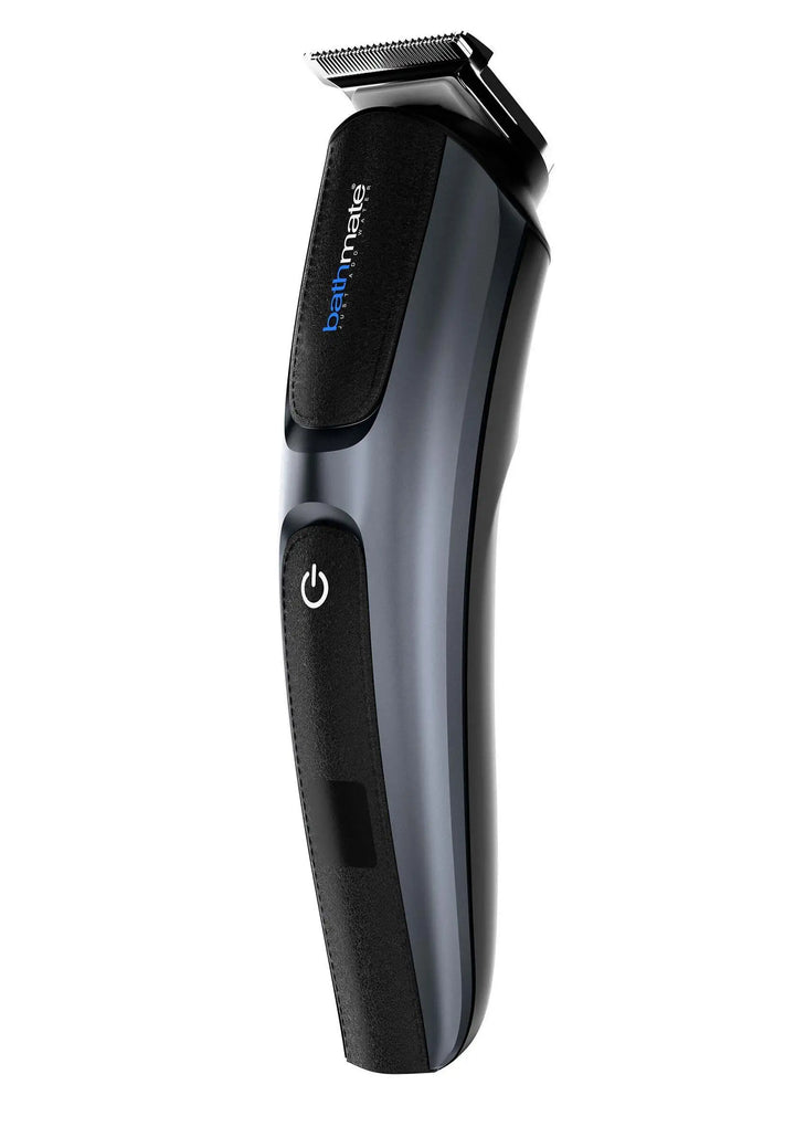 Bathmate Trim 2.0 Präzisions-Trimmer in Anthrazit-Schwarz mit Soft-Touch-Griffzone und Edelstahlklinge