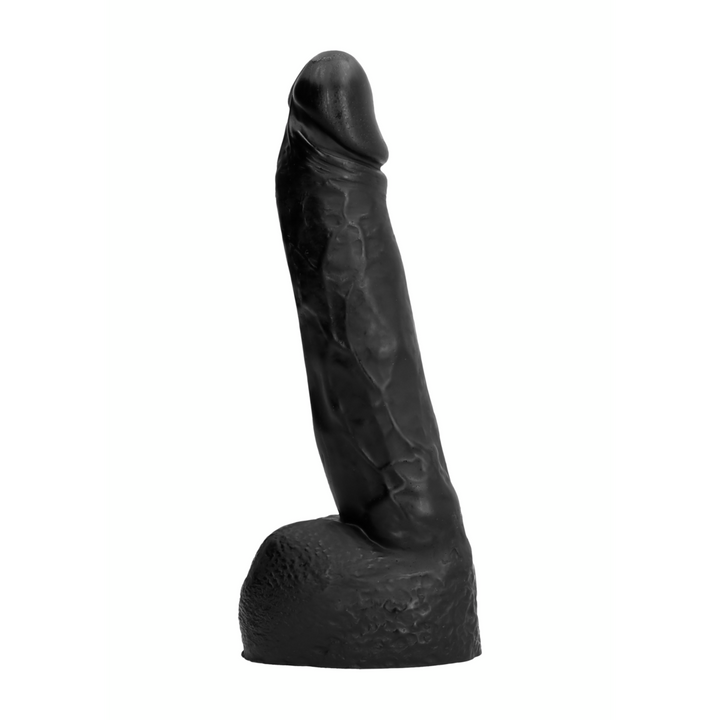 All Black Dildo AB11 22 cm – Realistischer Dildo mit Hoden