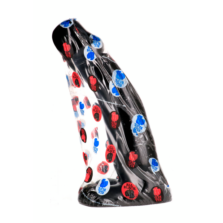 All Black Dildo AB23 XXL 34 cm in Schwarz, originalverpackt – realistischer PVC-Naturdildo mit Eichel und Hoden