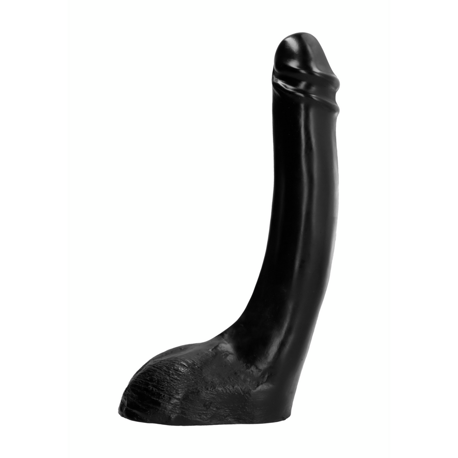 All Black Dildo AB24 32 cm - Realistischer XXL Naturdildo mit Hoden aus flexiblem PVC