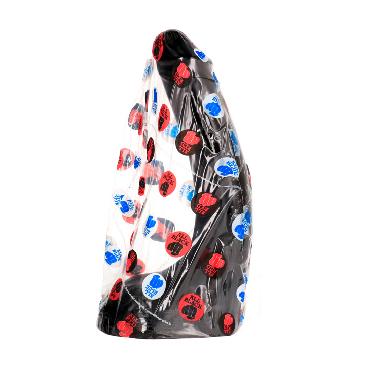 All Black Dildo AB24 32 cm in Originalverpackung – realistischer XXL PVC-Dildo in Schwarz mit Hodendetail