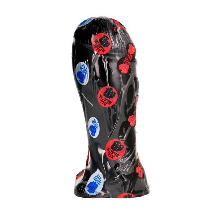 All Black Dildo AB48 22 cm - Realistischer Naturdildo mit Hoden aus PVC