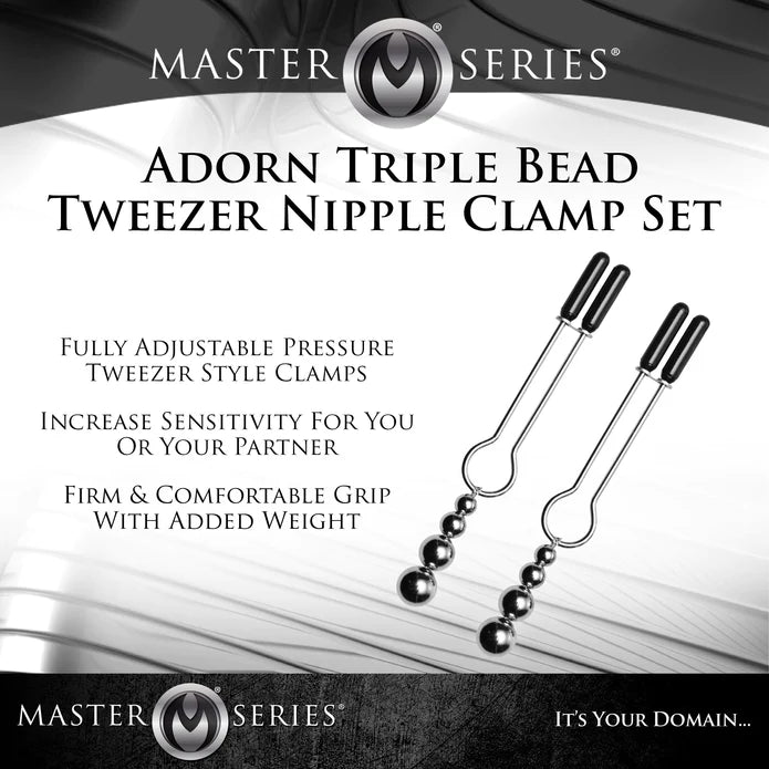 Master Series - Adorn Triple Bead Nippelklemmen