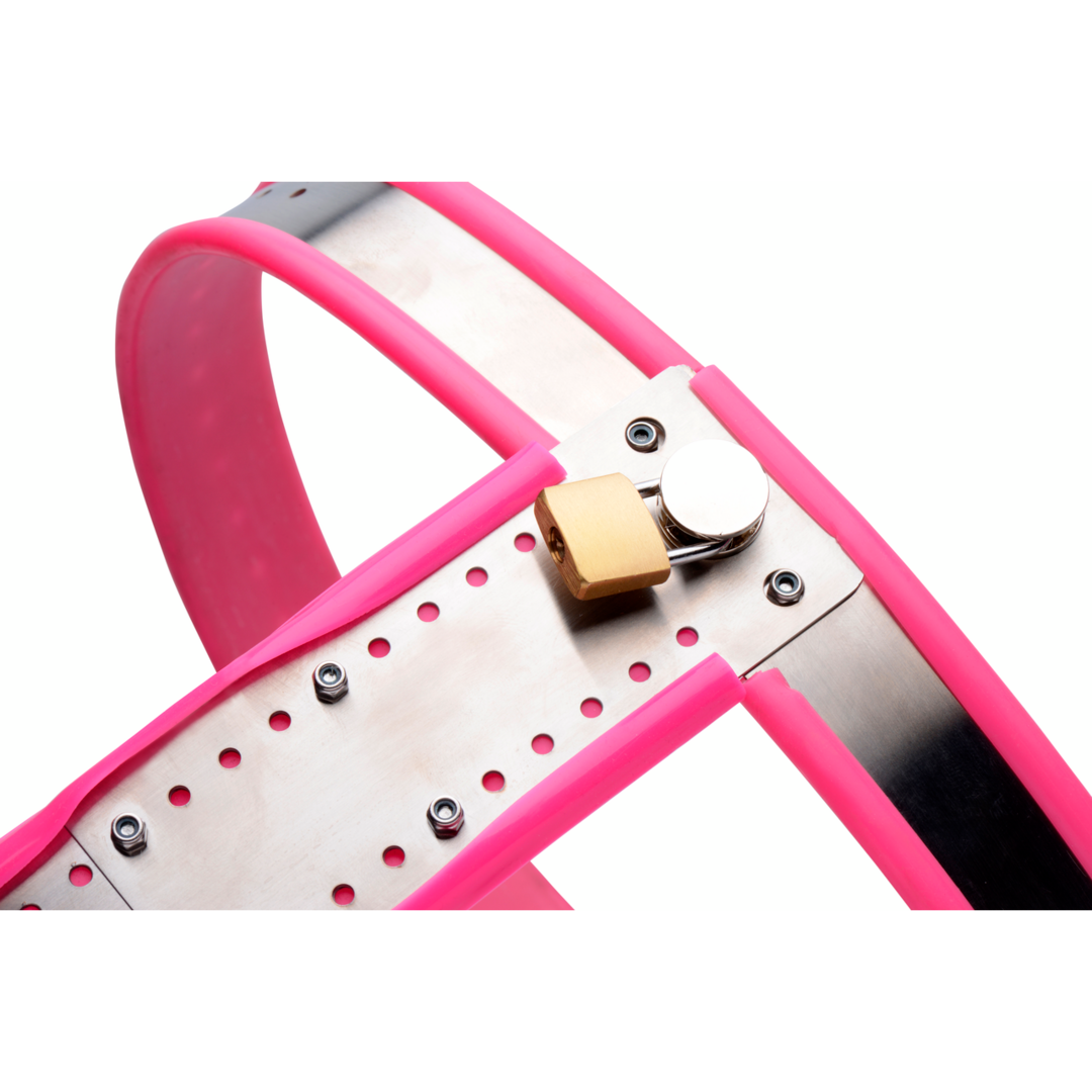 Master Series - einstellbarer Keuschheitsgürtel pink