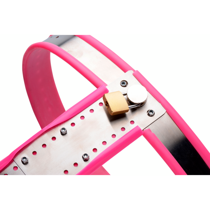 Master Series - einstellbarer Keuschheitsgürtel pink