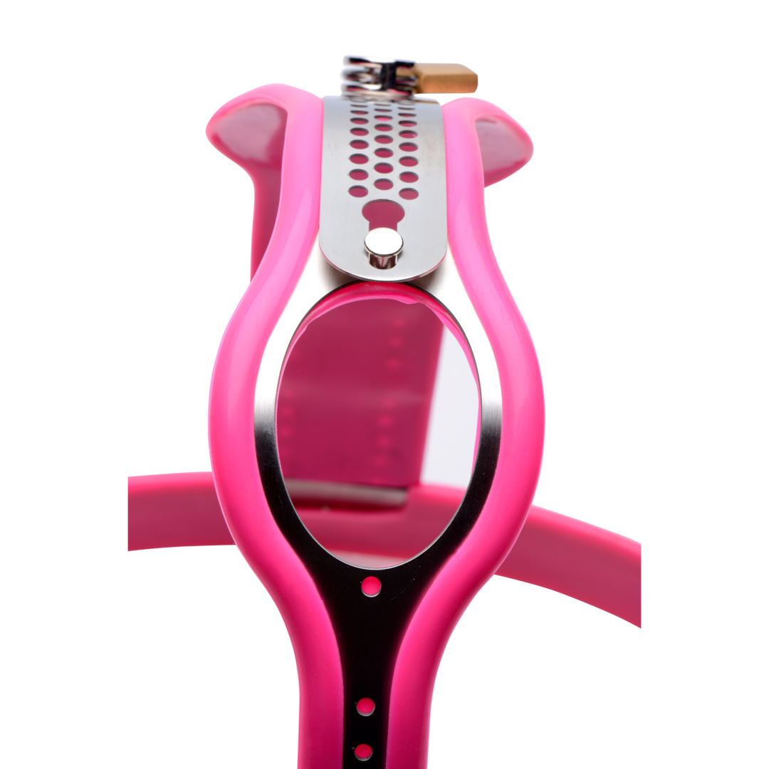 Master Series - einstellbarer Keuschheitsgürtel pink