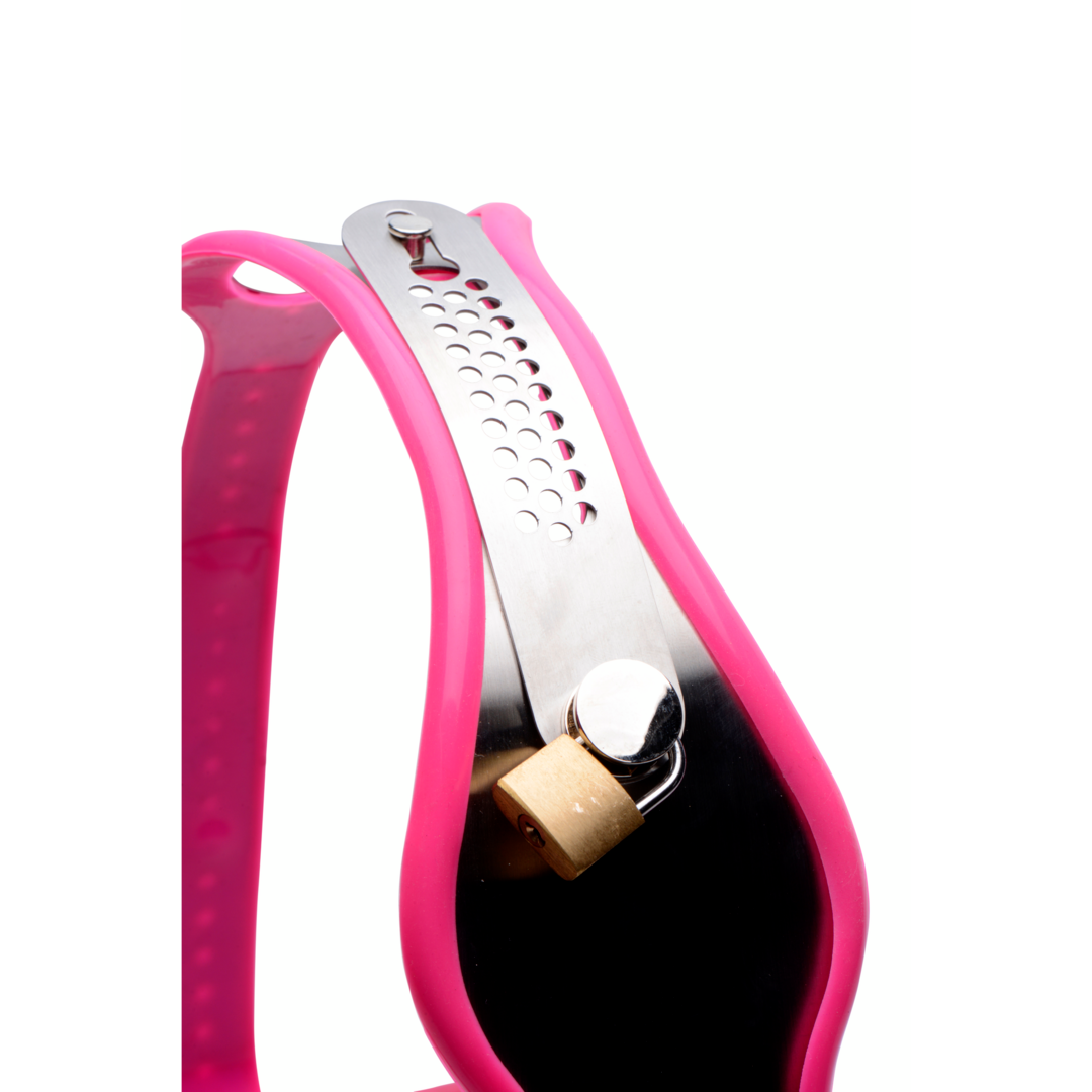 Master Series - einstellbarer Keuschheitsgürtel pink