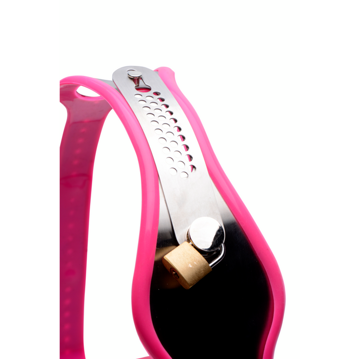 Master Series - einstellbarer Keuschheitsgürtel pink