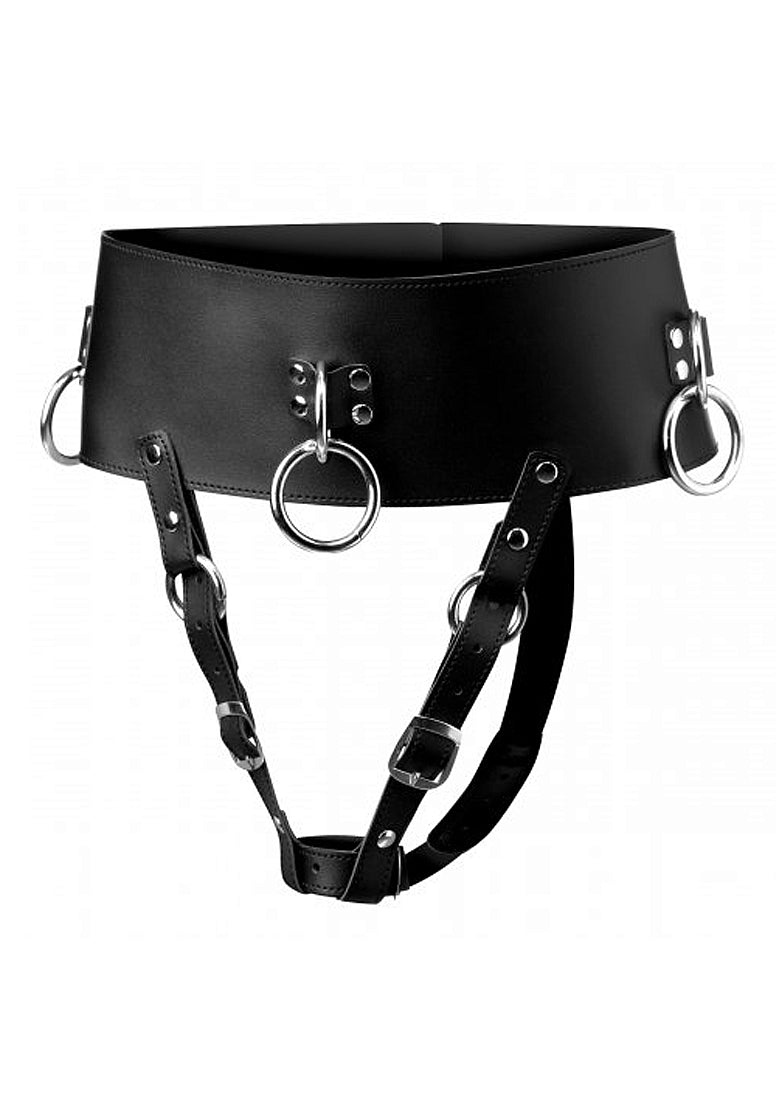 Strict - Forced Orgasm Gürtel für Wand Vibrator schwarz