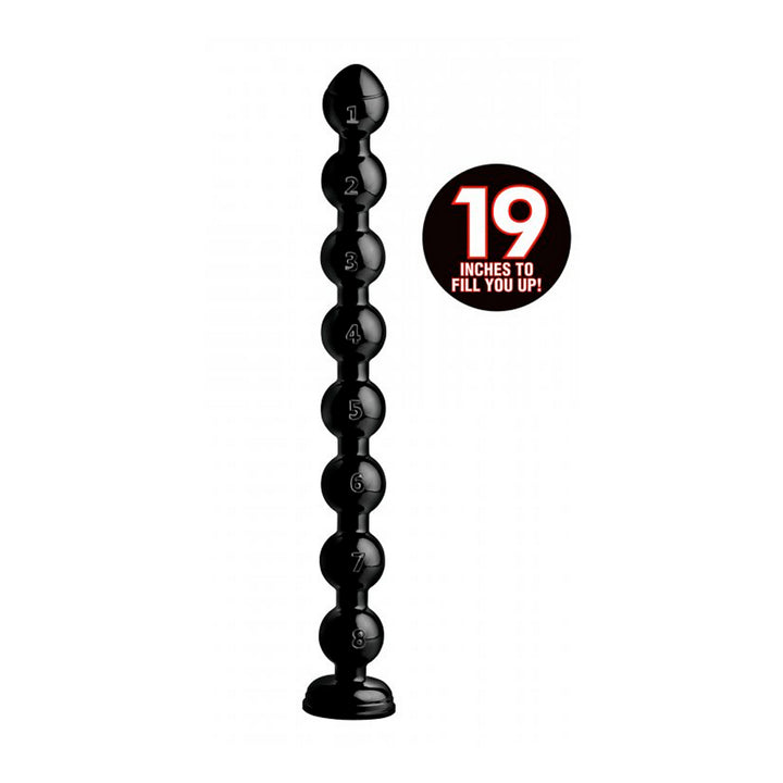 Hosed - Analschlange "Beaded" 5,08 cm - schwarz