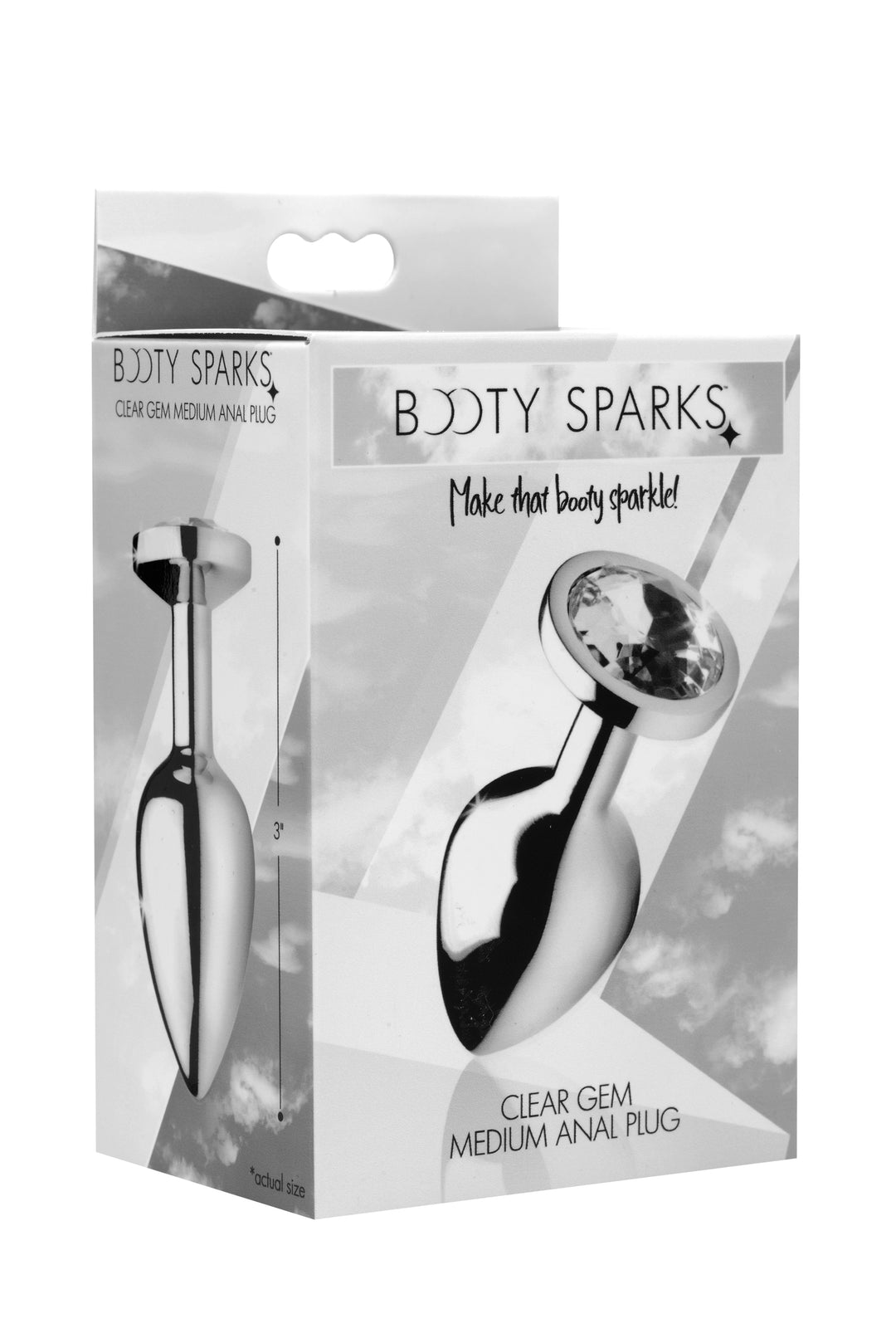 Booty Sparks - Analplug mit klarem Stein mittel