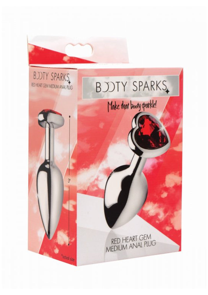 Booty Sparks - Red Heart Gem  Analplug mittel