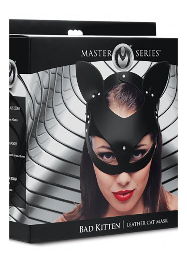 Master Series - Bad Kitten Katzenmaske aus Leder