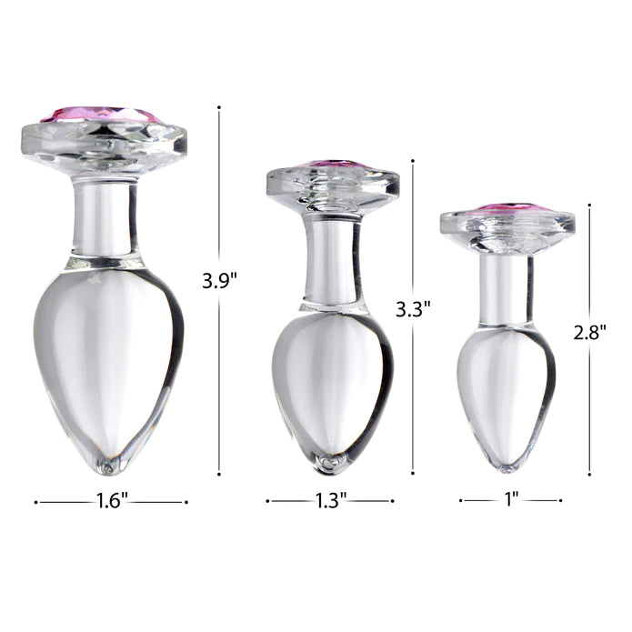Booty Sparks Glas-Analplug Gro Rosa Stein | KinkySabine Booty Sparks Glas-Analplug Gro Rosa Stein | KinkySabine