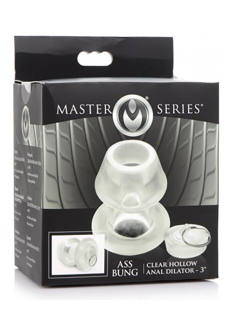 Master Series -  Ass Bung Anal Dilator mit Verschluss mittel transparent