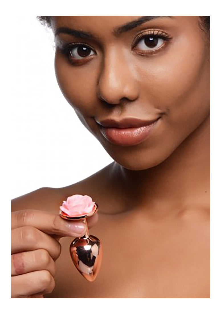 Booty Sparks Pink Rose Analplug Klein Rotgold – Metall-Analplug