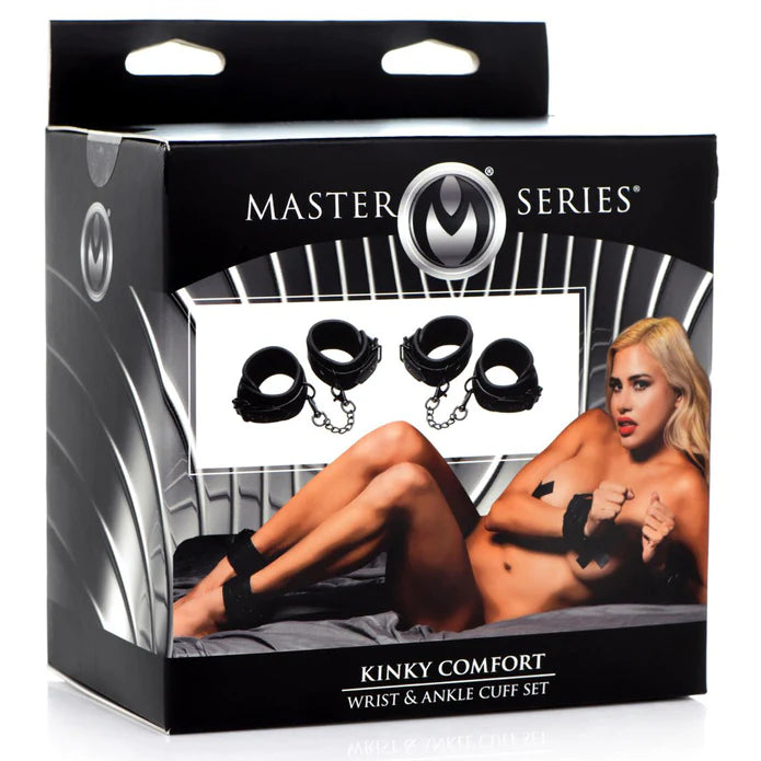 Master Series - Kinky Komfort Hand- und Knöchel Fessel Set