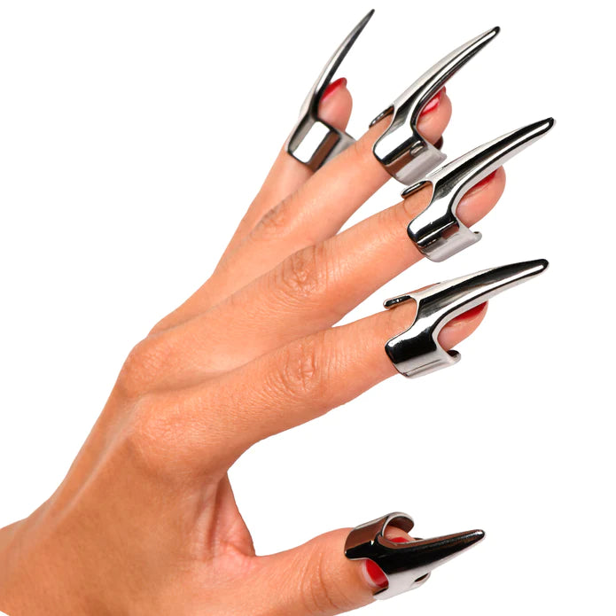 Master Series - Krallenringe 5er Set Edelstahl verstellbar E-Stim kompatibel – Clawed Ringe Master Series