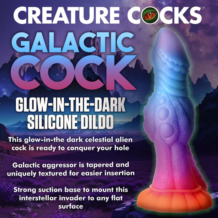 Creature Cocks - Galactic Cock Glow in the Dark Dildo 23 cm