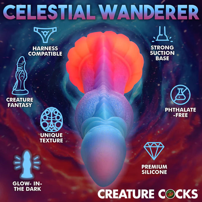 Creature Cocks - Galactic Cock Glow in the Dark Dildo 23 cm