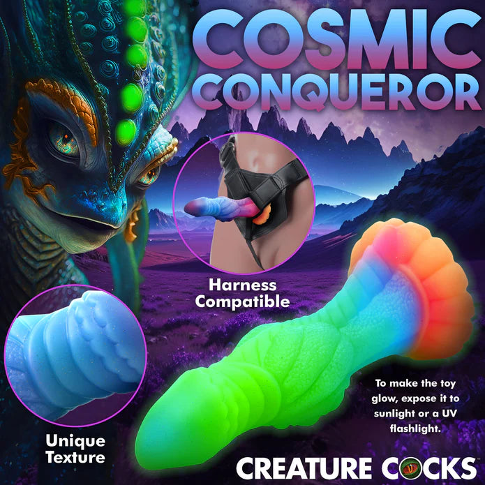 Creature Cocks - Galactic Cock Glow in the Dark Dildo 23 cm