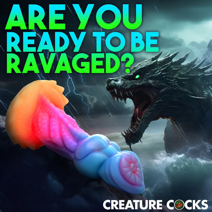 Creature Cocks - Aqua CockGlow in the Dark Dildo 19 cm