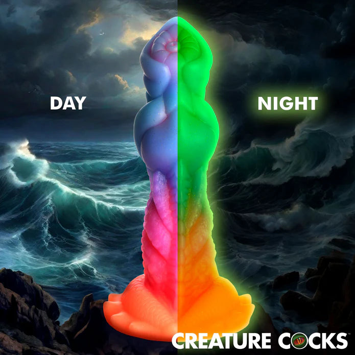 Creature Cocks - Aqua CockGlow in the Dark Dildo 19 cm