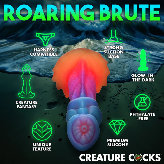Creature Cocks - Aqua CockGlow in the Dark Dildo 19 cm