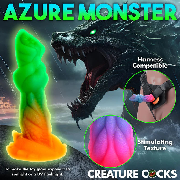 Creature Cocks - Aqua CockGlow in the Dark Dildo 19 cm