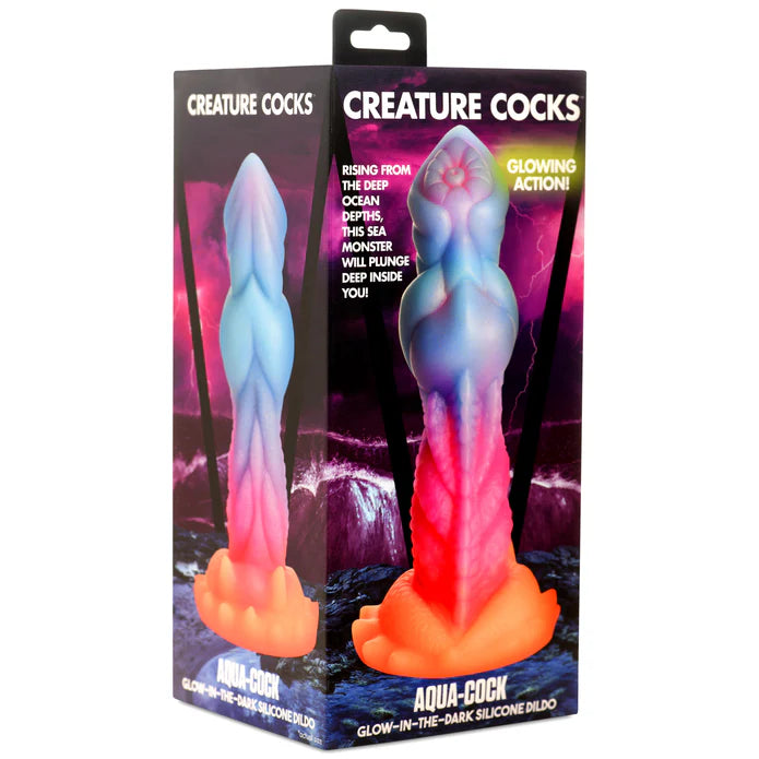 Creature Cocks - Aqua CockGlow in the Dark Dildo 19 cm