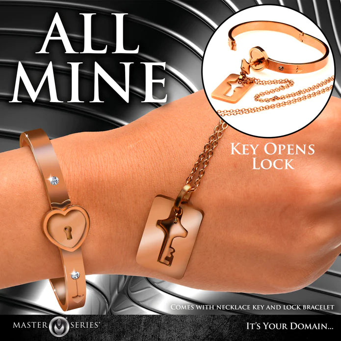 Master Series - Armband mit Manschettenverschluss und Schlüsselhalsband Rose Gold