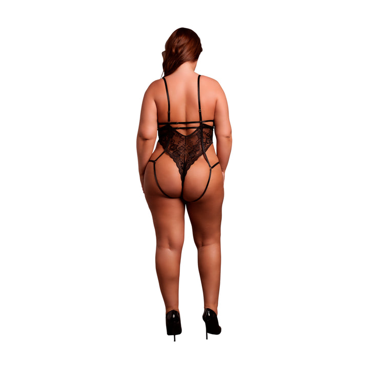 Body aus Spitze mit Bügel-Cups von Le Désir schwarz Queensize